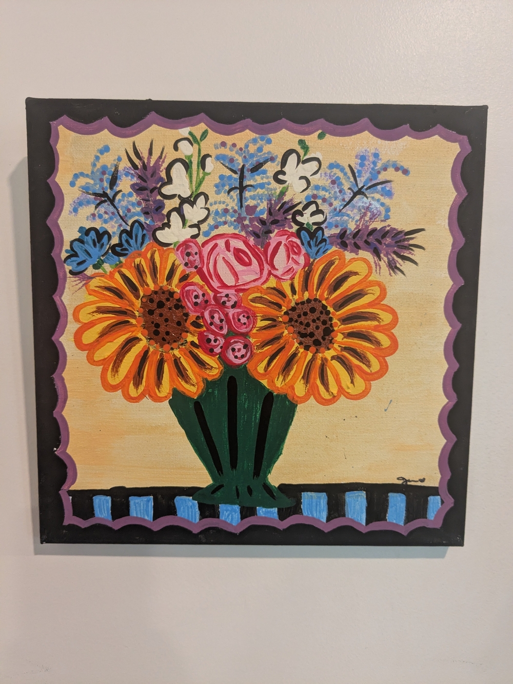"Summer Breeze" Original Folk Art ❤️